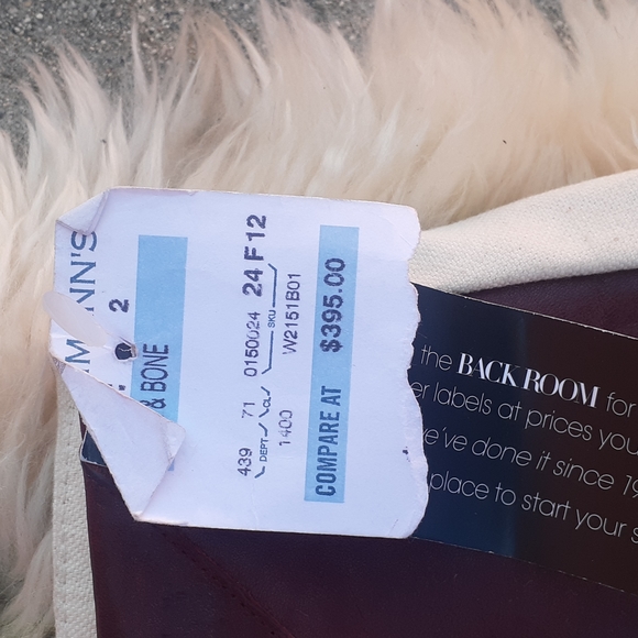 Rag & Bone New York cotton Wine Leather Mini Skirt sz 2 Zip Up Motto Racer W 28" - Picture 4 of 9